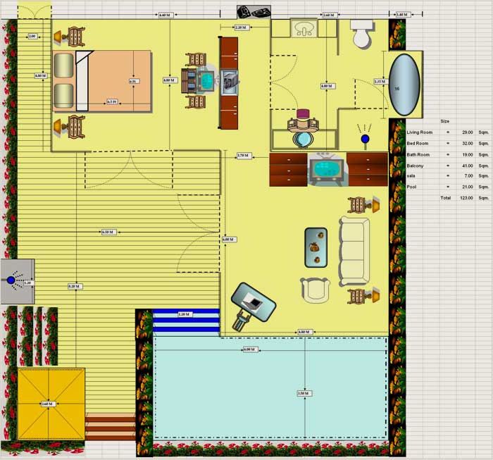 Family Pool Villa Suite plan